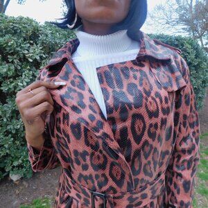 Printed Trench Jacket